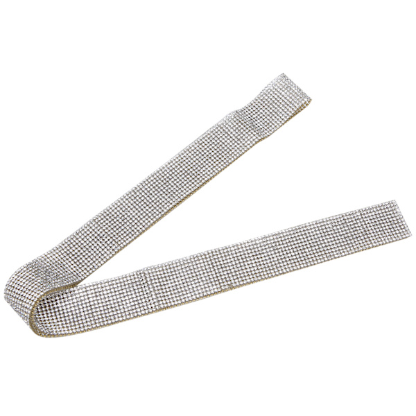 Krystal Diamant Bælte Trim Smeltelim DIY Dekoration Tøj Tilbehør 0,5 Yard 12 Række Hvid