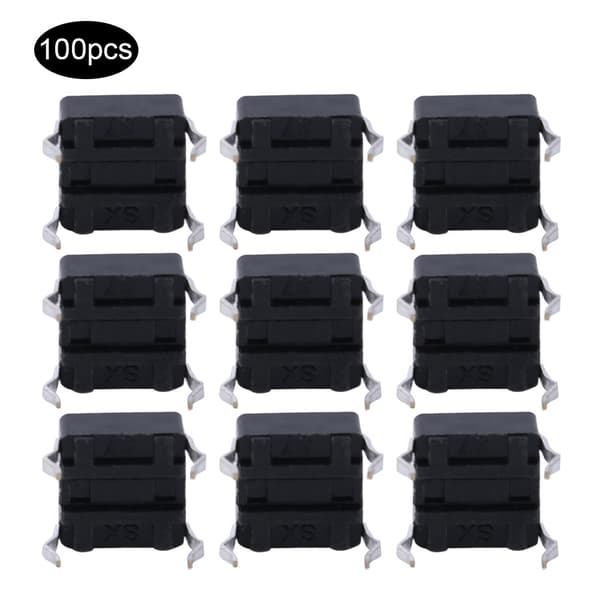 【NX】100 stk. Momentan taktil trykknappbryter Mini Micro Tact Switch Tilbehør 6 x 6 mm