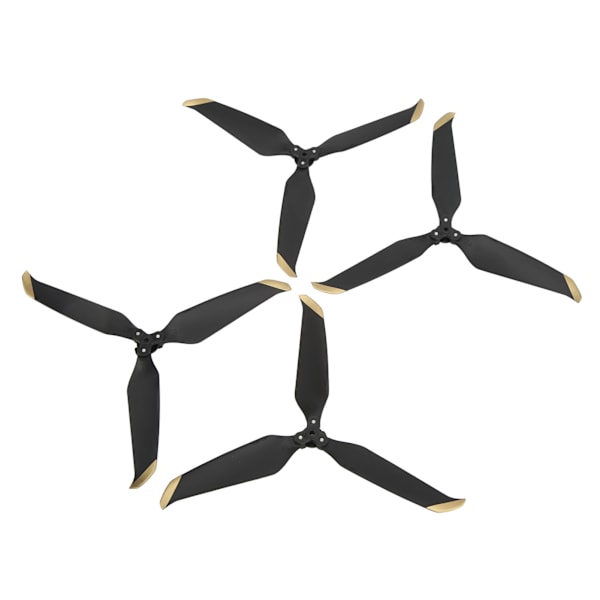 4 stk 3-bladede dronepropeller udskiftning Lav støj dronepropellertilbehør til Air 2Black Gold Edge