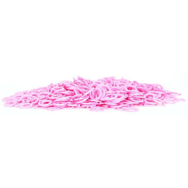 500 stk. Plast Strikkemarkør Rosa Telling Delt Ring Hekle Låsing Sy Tilbehør S