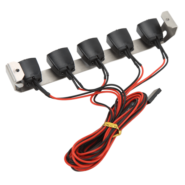 RC Taklampe LED Lys Firkantet Taklampe DIY Frontlys for SCX10 1/10 RC Bil Crawler 5 Lys