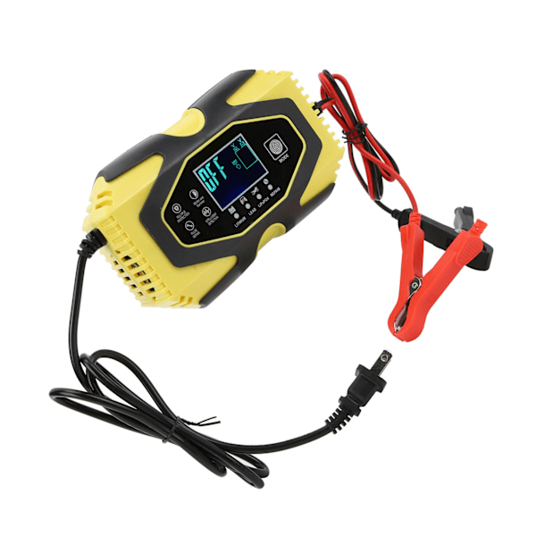 Automatisk Batterilader Intelligent Digital Display Opladningshukommelse Funktion til Biler Motorcykler 100-240V US Stik