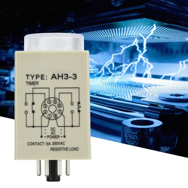 Tidsrelé 30S 8 Pins Timer 35mm Din Skinne for Industriell Automasjonssystem AC110V
