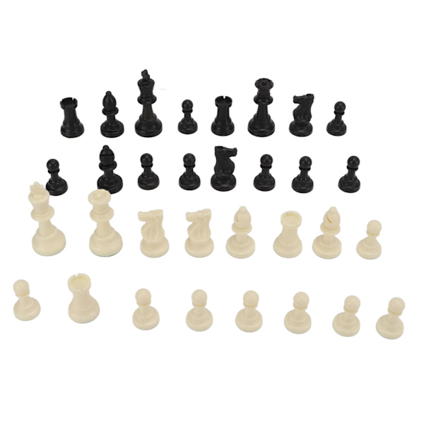 Schackpjäser Endast PP Ersättnings Schackpjäser Figurer 75mm Höjd Kung för Fest Camping Avkoppling
