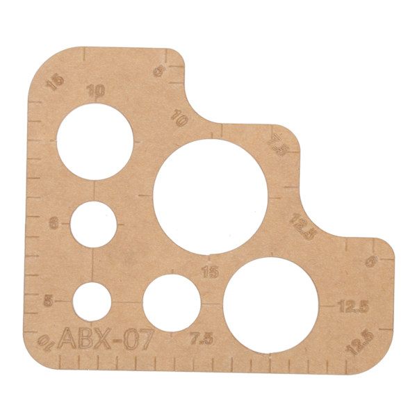 Akryylimalli DIY Läpinäkyvä pyöreä viivain Stencil-leikkuutyökalu suojakalvolla käsityölahjaksi