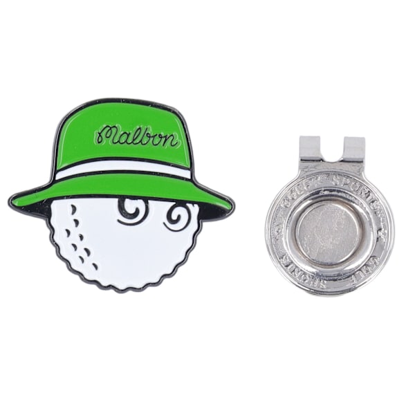 Golfbollsmärkare Hattklämmor Avtagbar Magnetisk Rostfri Märkare Hattklämma för Kvinnor Män Vuxna Grön
