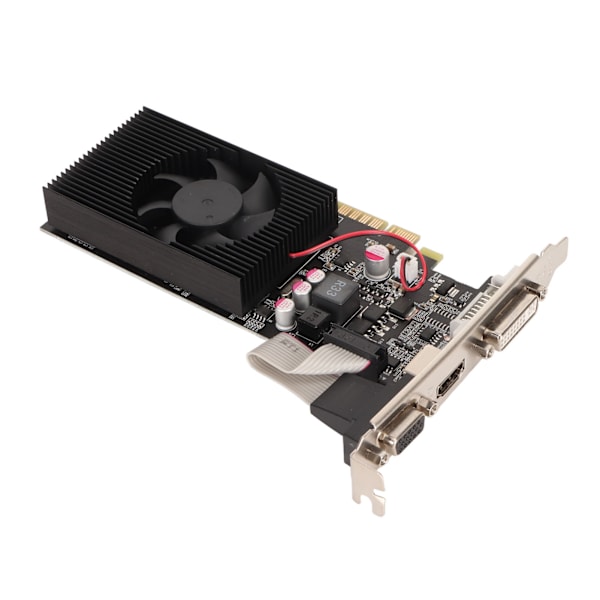 Desktop grafikkort 4GB GDDR3 128bit 650/5000MHz Stille køler All Solidstate Low Profile GPU til M ITX-kabinet 4GB GDDR3