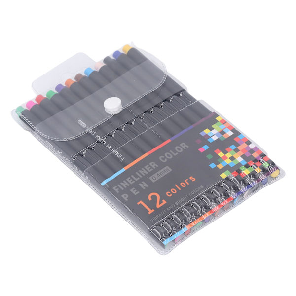 12 st Sublimation Ink Pen Set Flerfärgad 0,4 mm Finspets värmeöverföringspenna med nummer 6 adapter för Explore