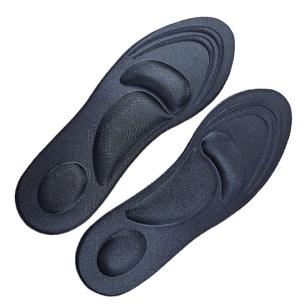 1 par innersulor för kvinnor och män Mjukt skum Andas Svettabsorberande Stötdämpande Deodorisering Arch Support Innersula Svart Herr 40-45