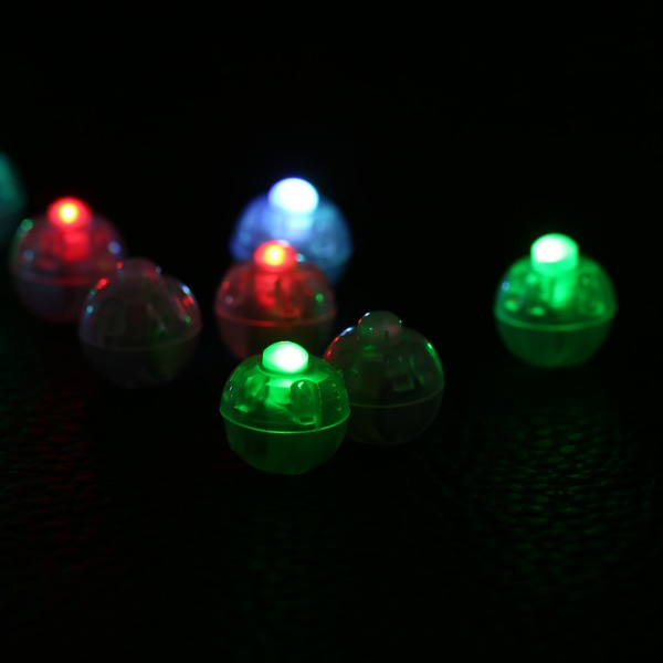 100 stk/lot Runde Flash Ball Lamper Ballonlys Hjem Jul Bryllup Fest Dekoration RGB