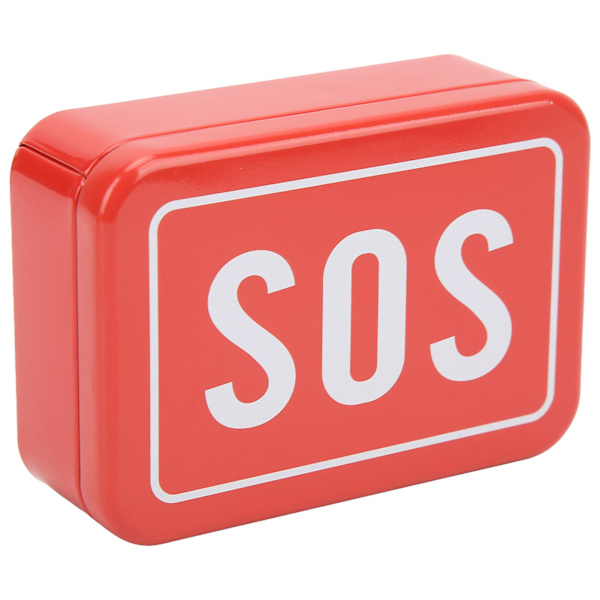 Mini SOS Survival Iron Box Bärbar Field Survival Storage Kit Emergency Tool förvaringsväska för utomhuscamping