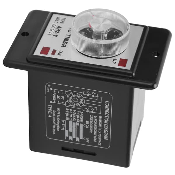 【NX】AH2‑Y 60M Mini Tidsforsinkelse 8 ben Pointer Tidsrelæ Controller med ABS-skal til automatiseringsudstyr 24VDC