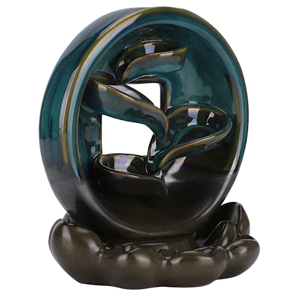 Tilbagefald Røgelsebrænder Vandfald Lotus Base Keramisk Holder Aromaterapi Ornament Hjem Deco