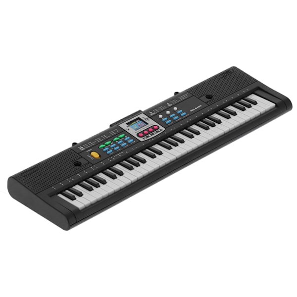 61-tangenters Mini Elektrisk Piano Sort multifunktionelt studiolegetøj med mikrofon til begyndere