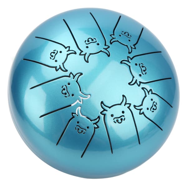 Tongue Drum 5.5in 8 nuottia Chakra Tank Alloy Animal Pattern lyömäsoitin