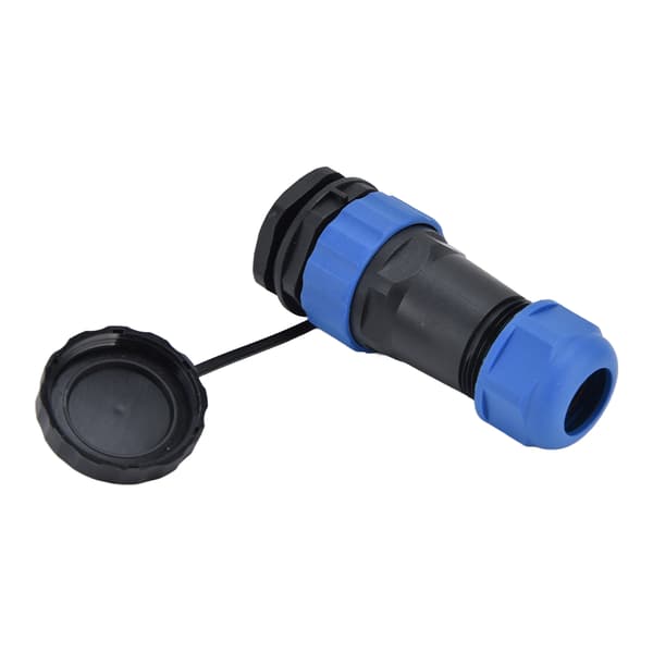 Vanntett Kobling Bakmutter IP68 Luftfart Strømkontakt 250V 5A for Kabelledning SP2822 Pin