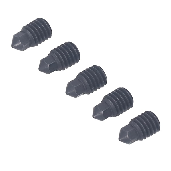 5 stk Herdet stålmunnstykke Høyhastighets skrivehode støtte 1,75 mm filament for Bambu Lab X1 eller P1P 3D-skriver Hot End 0,4 mm