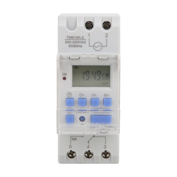 TM919A-2 200-250V AC 16A LCD 7 dagars programmerbara digitala timerswitchar