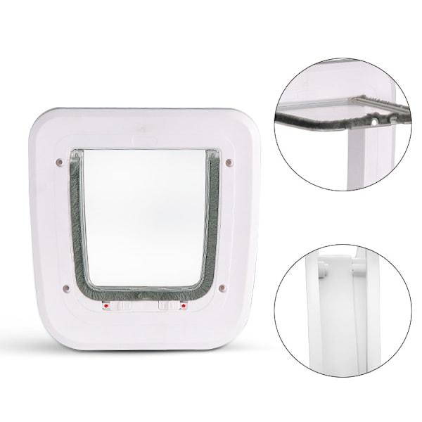 【NX】Microchip Cat Flap with Selective Access, Easy Installation, 4 Manual Locking Options, Energy Efficient