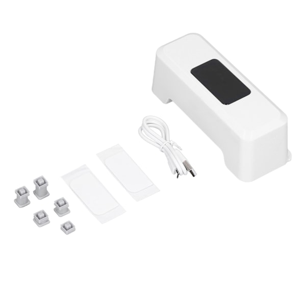 Automatisk berøringsfri toilet skylleboks Ekstern infrarød 0,25S Induktion Smart toilet skylle sensor Hvid