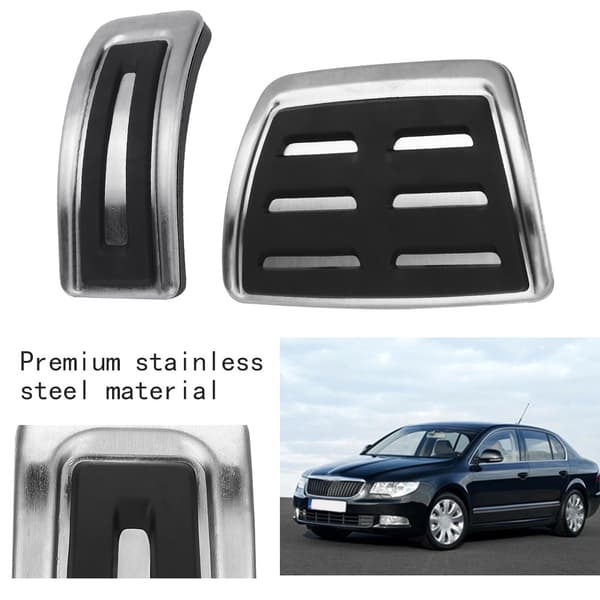 2 stk. Automatiske Pedal Dæksler i Rustfrit Stål Passer til Audi A1 A3 TT