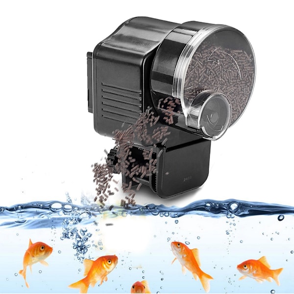 Hjem Akvarium Fiske Tank Automatisk Mat Feeder Timer Svart