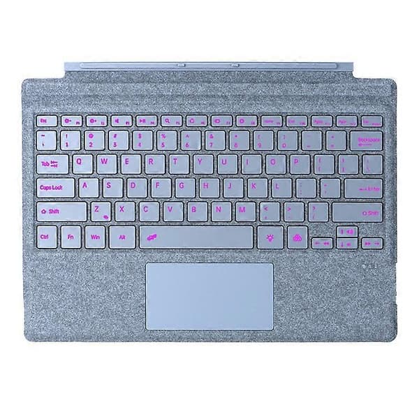 1089D Kompatibelt farverigt baggrundsbelyst Bluetooth-tastatur med touchpad kompatibelt med Microsoft Surface Pro 7+ / 7 / 6 / 5 / 4 / 3 LightBlue