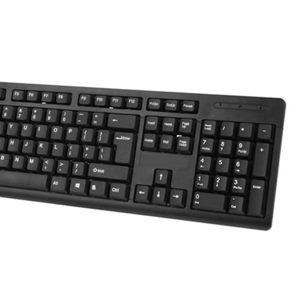 USB-trådbundet tastatur 104 taster Profesjonelt Plug and Play-datatastatur Svart for kontor-dataspill