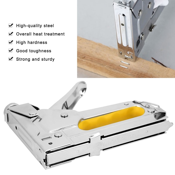 Ramhäftapparat Manuell spikpistol Handmanövrerad spikverktyg Hårdvara Tillbehör 3-användning Silver