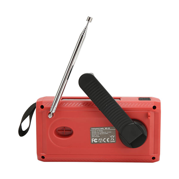 Nödradio HD LCD Handvev Bärbar AM FM WB NOAA Radio med SOS Alarm Ficklampa 4500mAh batteri för utomhusbruk