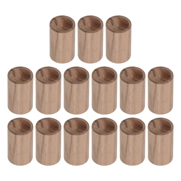 【NX】15 stk. æterisk olie bil diffuser rund form enkel kompakt valnøddemateriale aroma diffuser til daglig brug