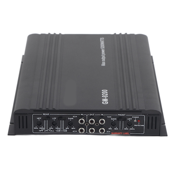 4x70W 4-kanavainen ääniefektvahvistin 12V musta alumiiniseos Auto Auto Hifi Stereo Amp