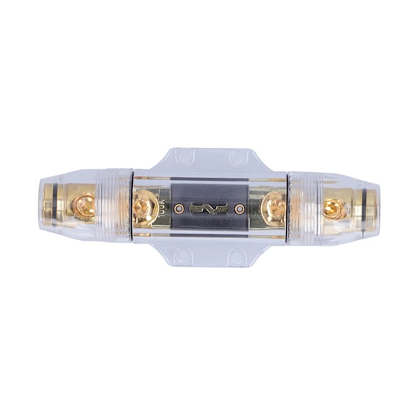 Sikringsholder Block Audio Power 100A AGU ind ud med guldbelagt ledning til bil/yacht