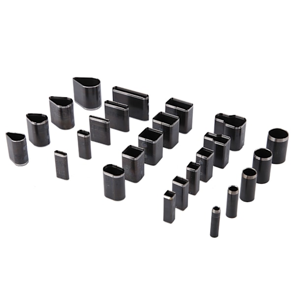 25 st Multi Shape Läder Hålskärare verktygsset Handgjorda DIY Craft Läder Puncher