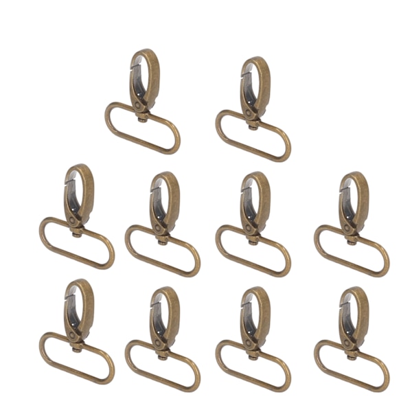 10 kpl Avaimenperän koukku 360° kierto Hieno viimeistely Kiertävä koukku klipsi Avaimenperä ClipBronze