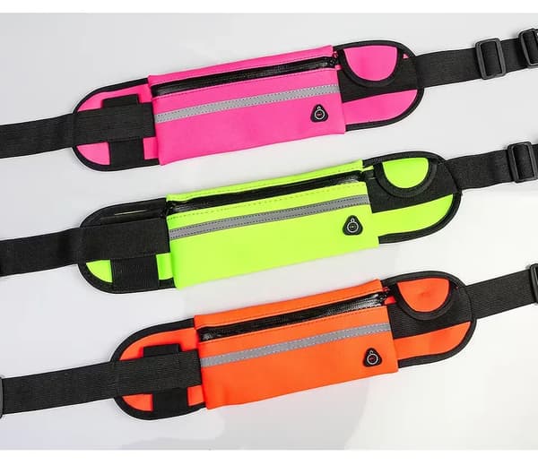 【NX】Træningstaske / Mavetaske / Sportsbælte Sort - 9 farver sort black