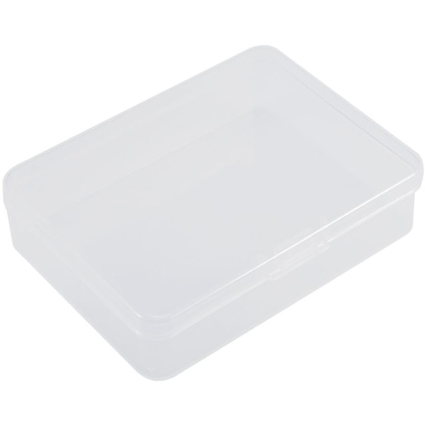 SYC-530PP liten rektangulär tom plastlåda transparent produktförpackningslåda vit förvaringslåda med lock