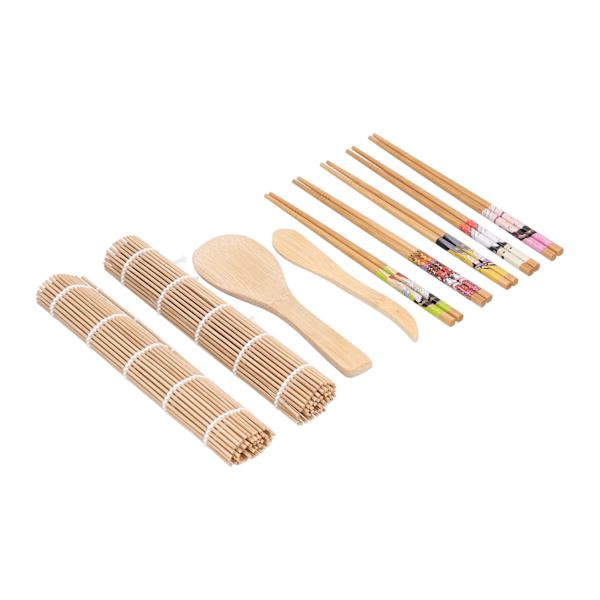 Sushi Making Kit Bambu Rullemåtte Spisepinde Sushi Maker Sæt Gave til Begyndere