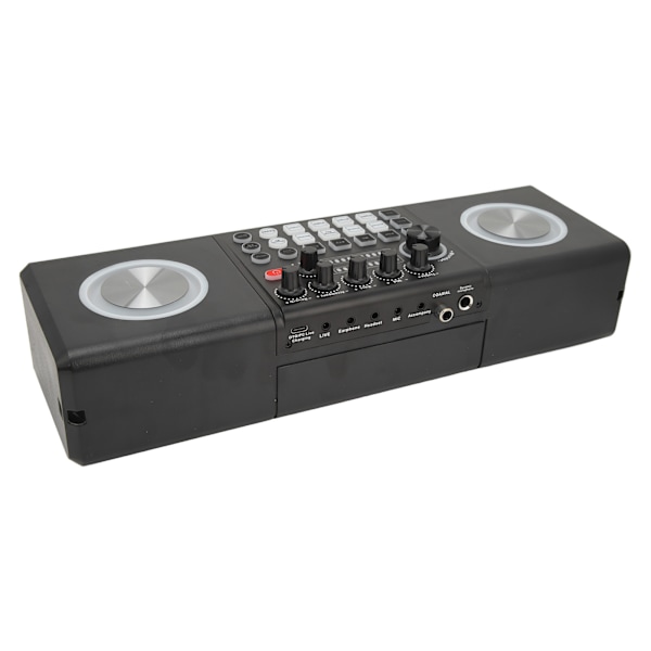 Karaokemaskin med 2 mikrofoner, bärbar Bluetooth-högtalare för utomhusbruk, ljudkort, karaoke-set för hemfest, bröllop, camping