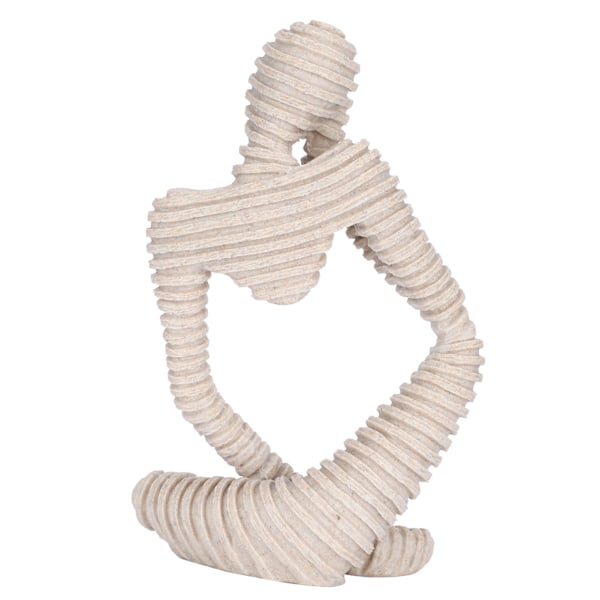 Resin Thinker Skulptur Abstrakt staty Samlarfigur Hallow Hemmakontoret Desktop Decor