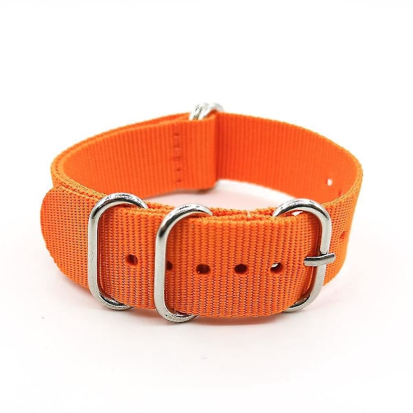 Nylon Army Sports Watch Strap 18mm 20mm 22mm 24mm Orange - 007 James Bond Style