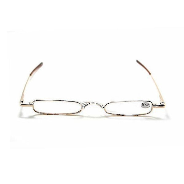Bärbar läsglasögonfodral med fashionabel design och justerbar dioptri (1,00-4,00) - Silverfärg