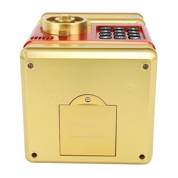 Spargris Pengar Mynt Kan Auto Scroll Papper Pengar Sparlåda Mini ATM Mynt Bank Pengar Spara Box med Lösenord för Pojkar Flickor Leksak Present Guld