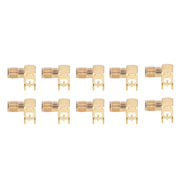 10 stk RF-kontaktpanel bøjet 90 grader 4-bens antennebase PCB Board End koaksialadapter SMAKWE