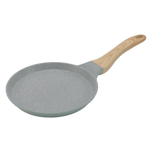 Non-stick stekepanne Grønn aluminiumlegering blank frokost stekepanne med ergonomisk håndtak for kjøkken 24cm/9.5in