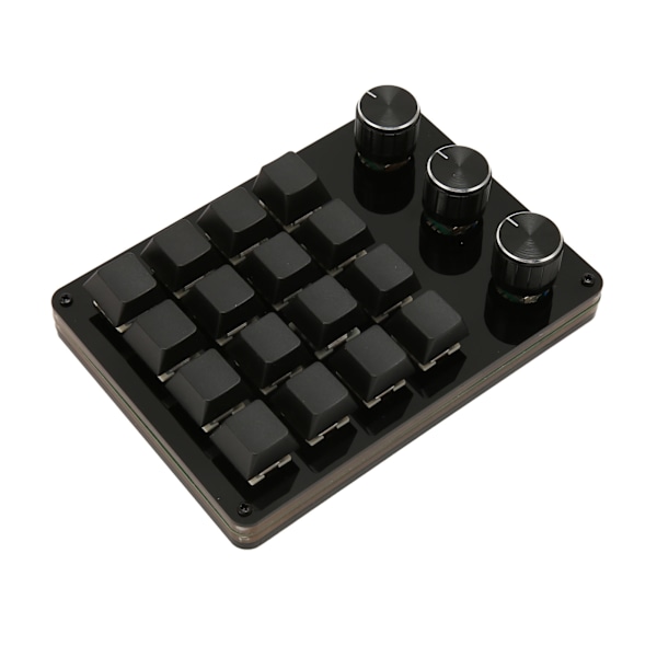 Programmerbart tastatur 16 taster 3 knapper Blå switch Mekanisk Hot Swappable Mini tastatur til Gaming Office Media