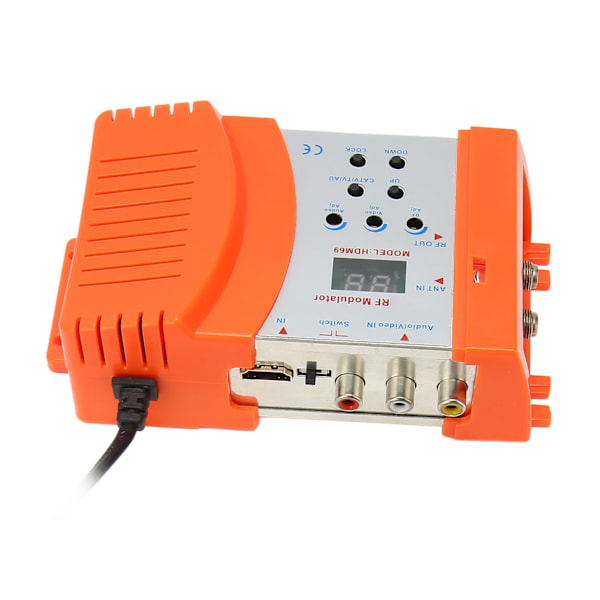 Digital RF-modulator for PAL/NTSC-format HD Multimedia Interface og AV til RF-konverter for hjemme-TV AC 90‑240V EU-plugg