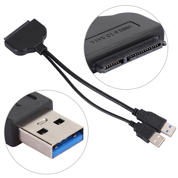 USB 3.0 til SATA-kabel harddiskadapter HighSpeed ​​overføring Seriell port adapter