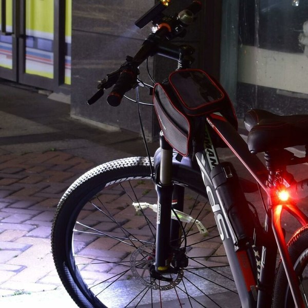 2400 Lumen Vattentät MTB Mountain Bike Light USB Opladningsbar 4 positioner Front Light LED-lampe Kraftfuld Passer alle VTC Bike，HANBING