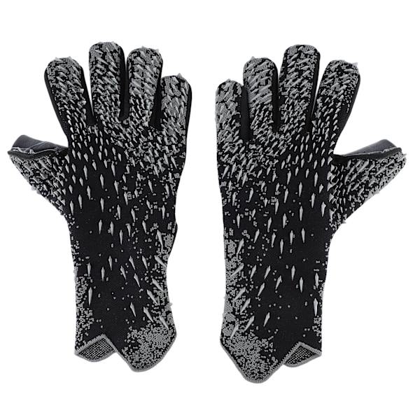 Fodboldmålmandshandsker Åndbare Fodboldhandsker Professionelle Anti-Slip Fodboldhandsker Sorte Nummer 8